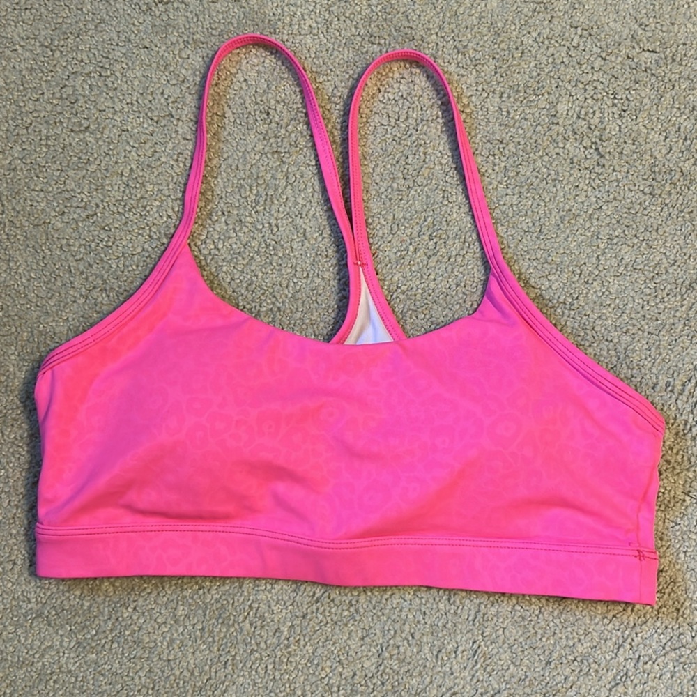 ZYIA Vibrant Pink Leopard Pattern Sports Bra